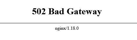 :502_Bad_Gateway: